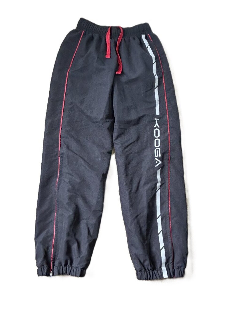 Kooga Rugby Warm Up Joggers Lined Men's S Black Red